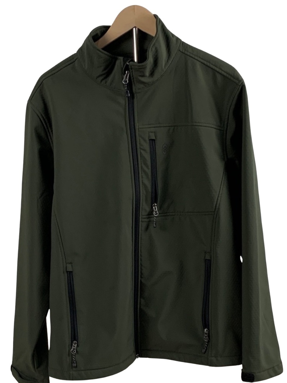 Free Country Men's Dark Green Water Resistant Performance Jacket L Fall Winter